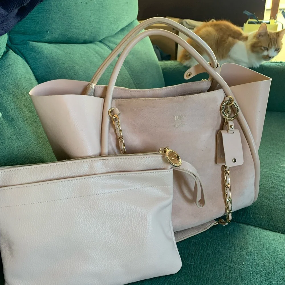 Elegant Pink Diaper Bag with Gold Chain by Rachel Parcell’s “itzy ritzy”